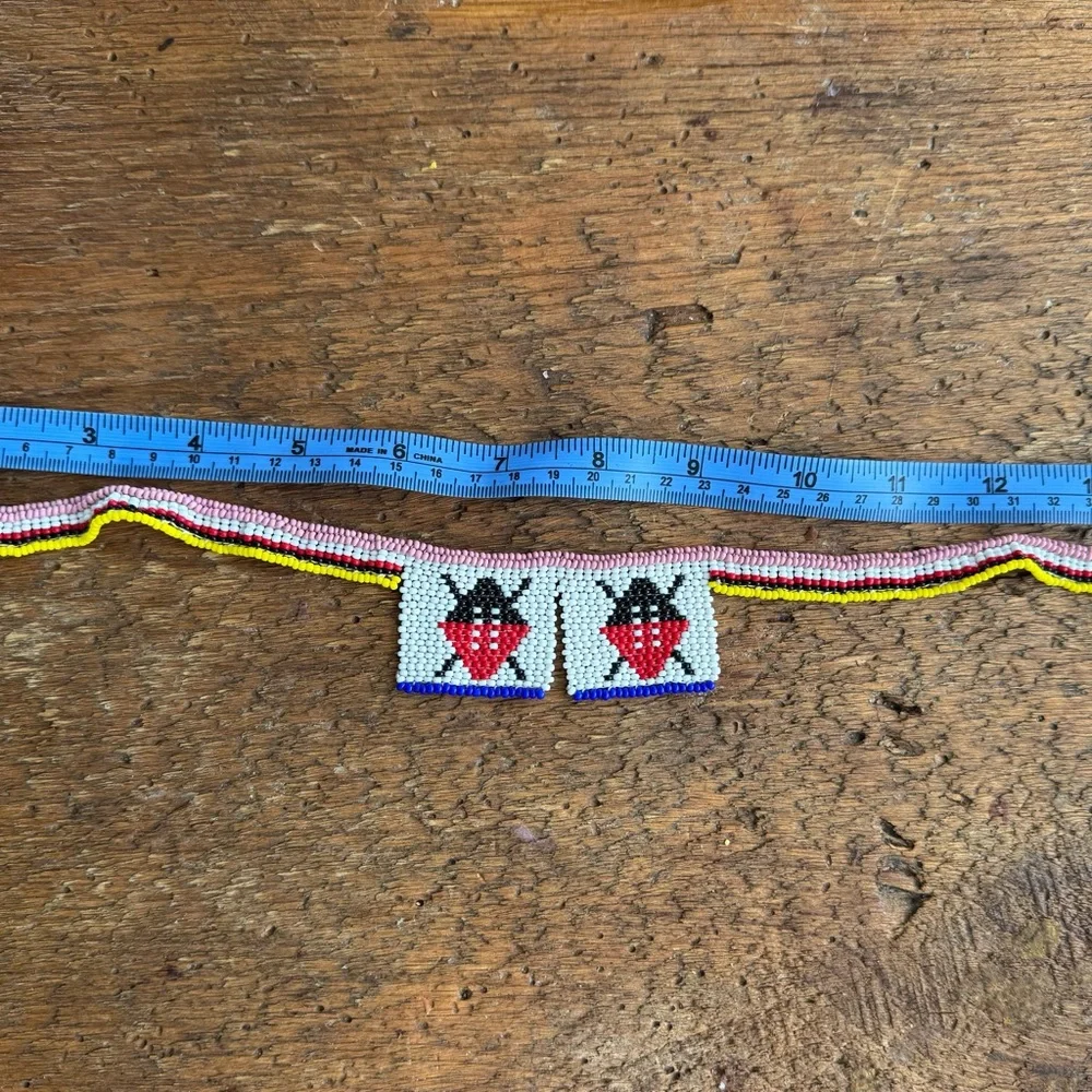 Swaziland Beaded African Shield Necklace - Picture 2 of 2
